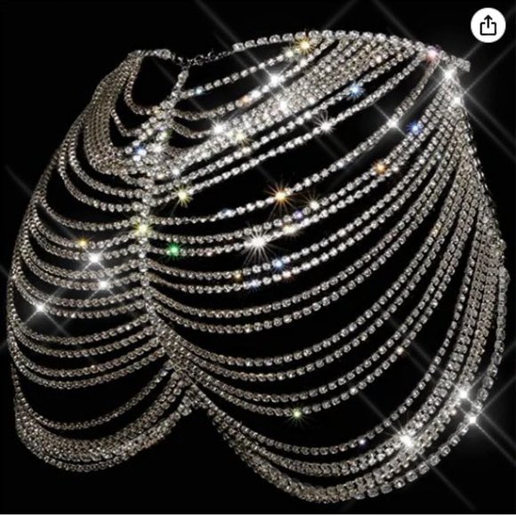 NEW Sparkling Bling Swarovski Crystal Flapper Top & Skirt - Picture 2 of 11